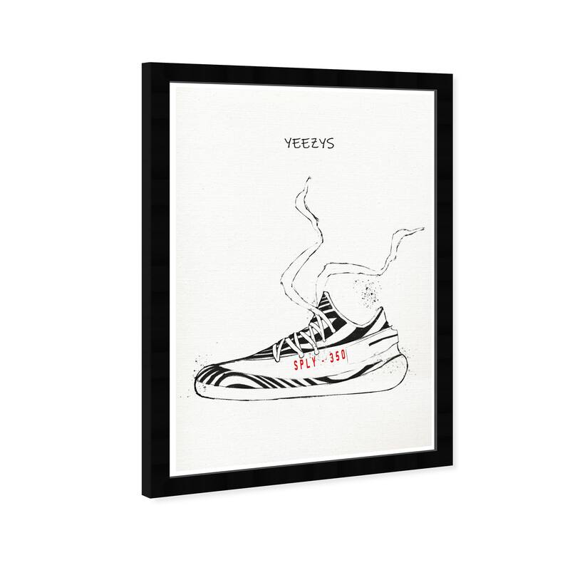 Wynwood Studio Prints Fashion and Glam YEEZYS Drawing III White and Modern & Contemporary Wall Art Canvas Print
