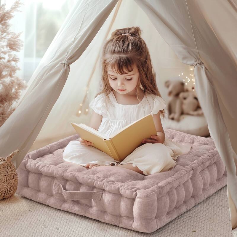 Intelligent Design Azza Poly Chenille Square Floor Pillow Cushion