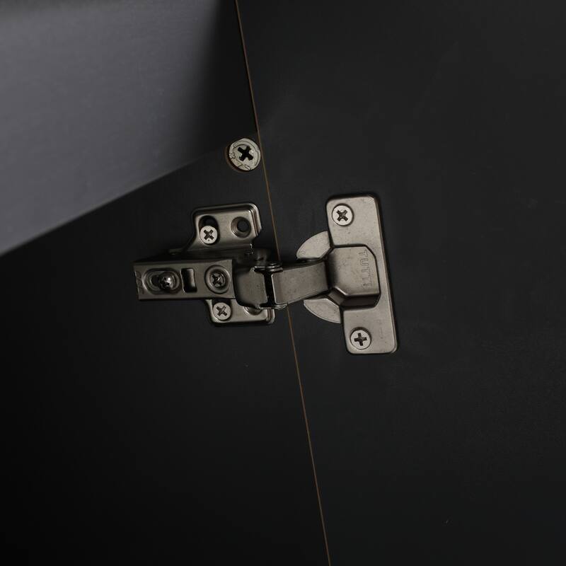 Modern 36 Inch Freestanding Bathroom Vanity Base with Soft-Close Doors and Storage Shelves - No Sink Included