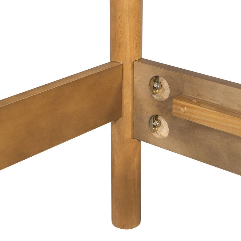 Christopher Knight Home - Modern Upholstered Boucle Bed Frame with Wooden Legs with Wavy Curved Headboard