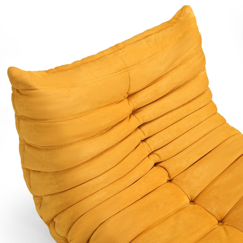 Armless Bean Bag Chair ,Upgraded Foam Support, Soft Upholstered Lounge Seating