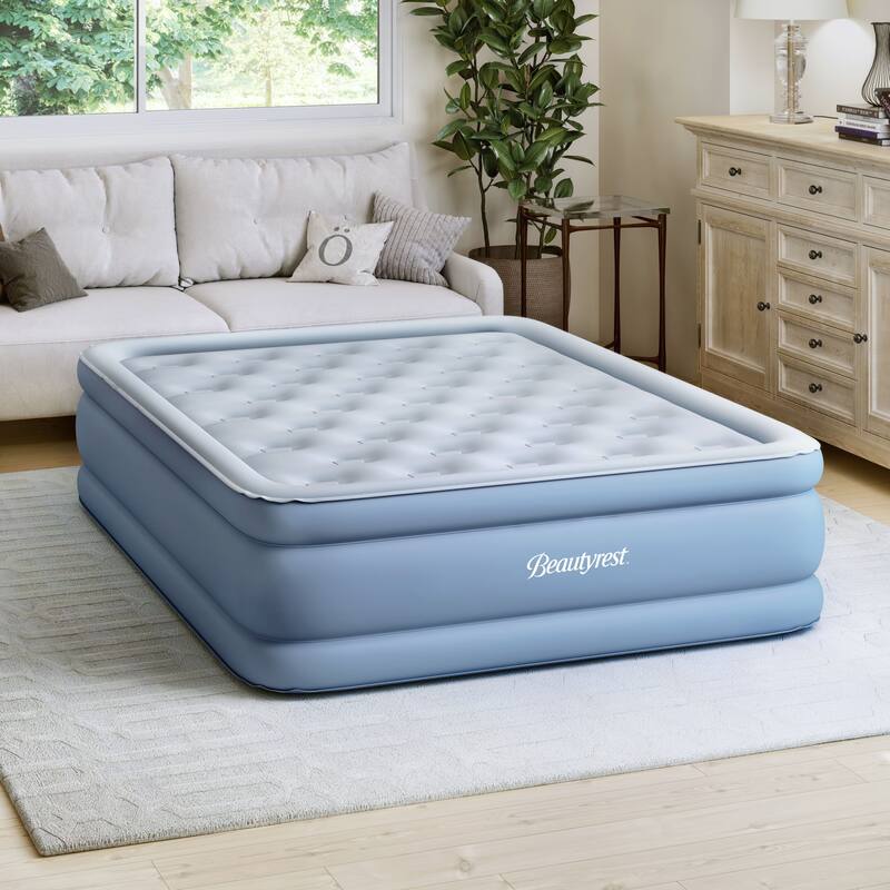 Beautyrest Posture Lux 15 in. Air Mattress with External Pump - Inflatable Bed with Comfort Coil Support