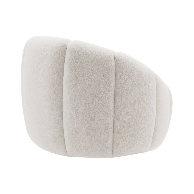 NPD Furniture Callista Boucle Swivel Accent Chair