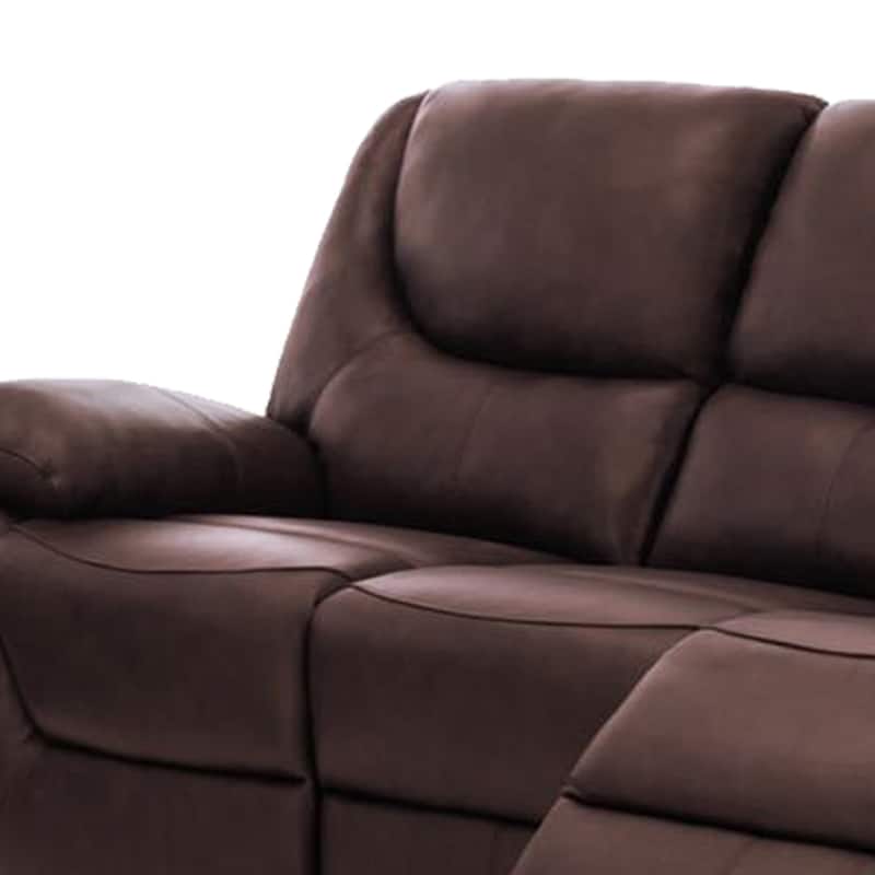 Contemporary Top Grain Leather Upholstered Reclining Sofa