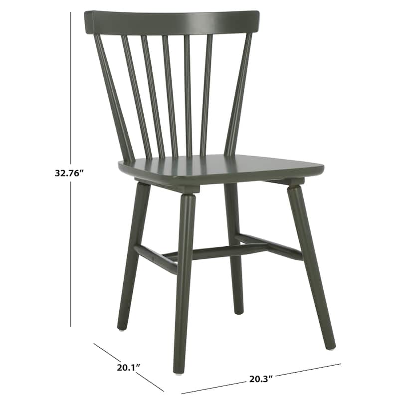 SAFAVIEH Signa Spindle Farmhouse Dining Chair (Set of 2) - 20" W x 20" D x 33" H - 20"W x 20"D x 33"H