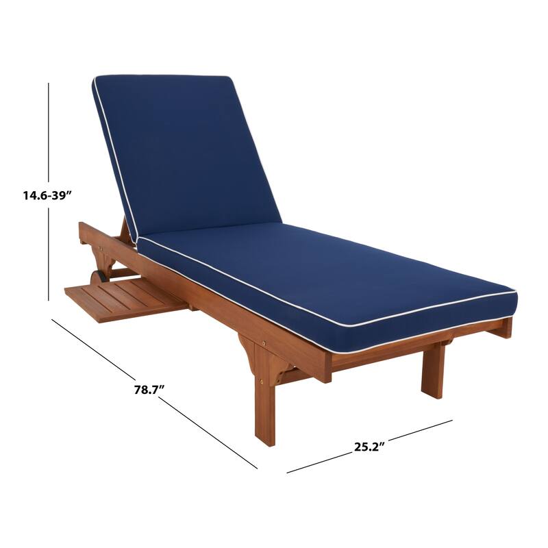 SAFAVIEH Iyanna Lounge Chair - 25 In. W x 80 In. D x 17-42 In. H - 25"W x 80"D x 17-42"H