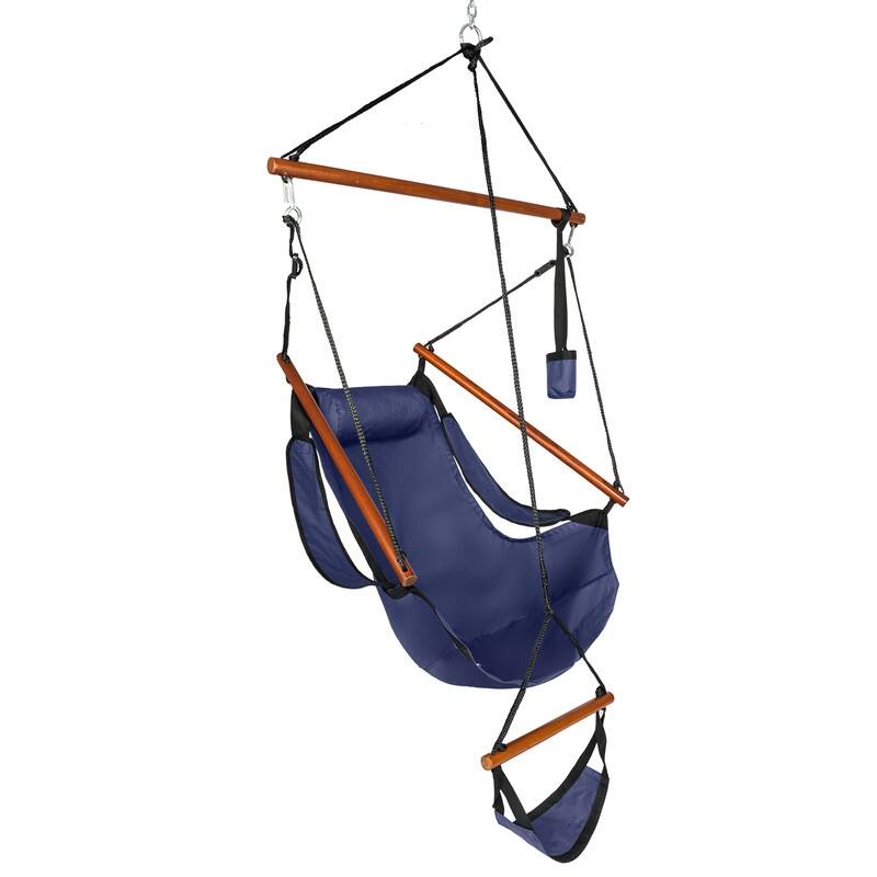 Patio Oxford Cloth Hammock Chair Loading for 220 LBS - Blue