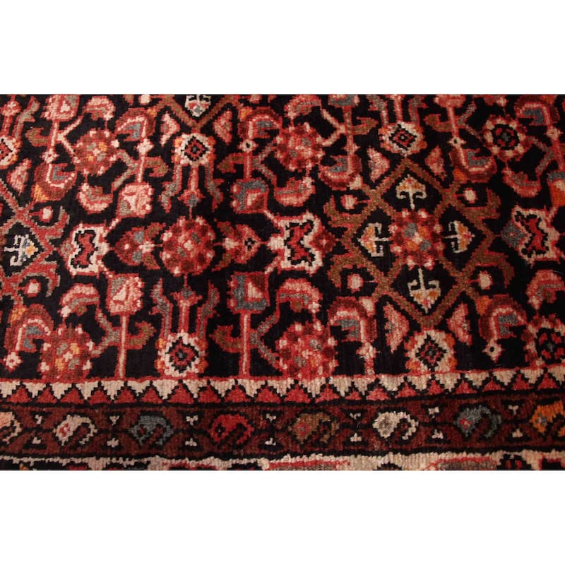 ECARPETGALLERY Hand-knotted Andelz Black, Red Wool Rug - 3'8 x 9'2
