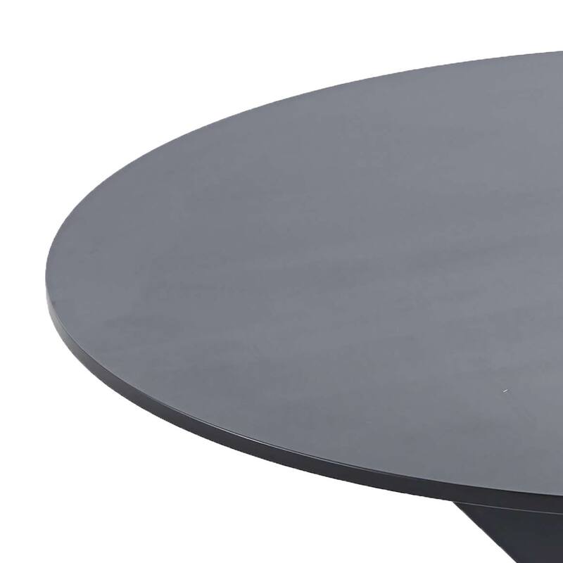 Modern Minimalist Round Dining Table with MDF Top and Metal Legs