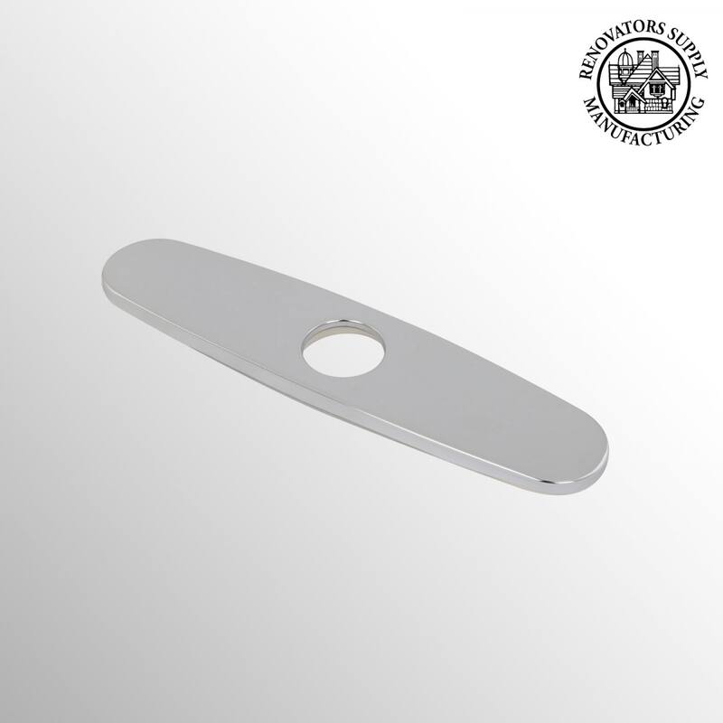 Widespread Sink Faucet Cover Plate 8 in. Chrome Plated Widespread Sink Faucet Cover Plate Renovators Supply