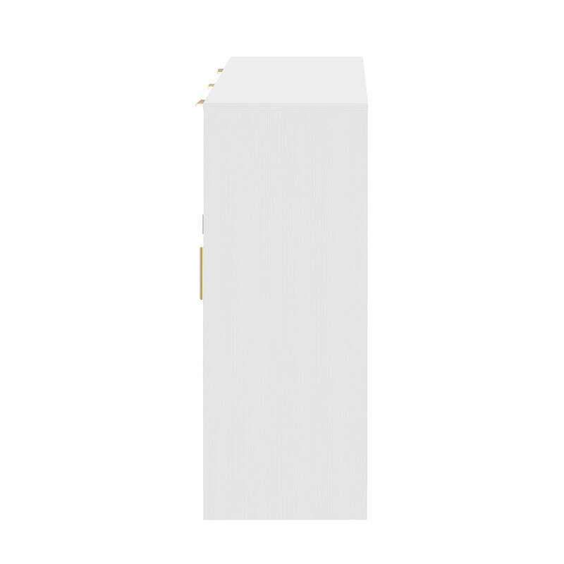 59.1" Multi-Functional Storage Buffet with Adjustable Shelf and Open Storage Compartments