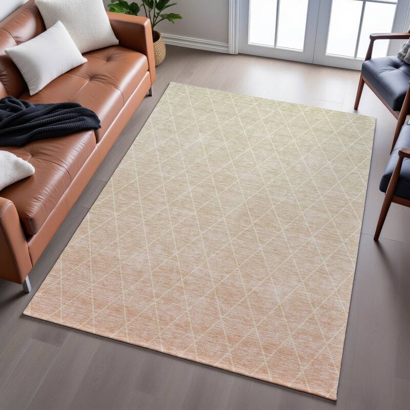Premium Washable Super Soft Ombre Diamonds Mayfield Rug