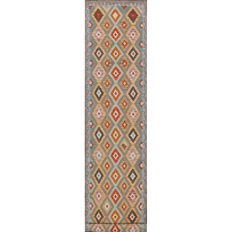 Kilim Oriental Long Hallway Runner Rug Hand-Woven Wool Carpet - 2'9" x 15'11"