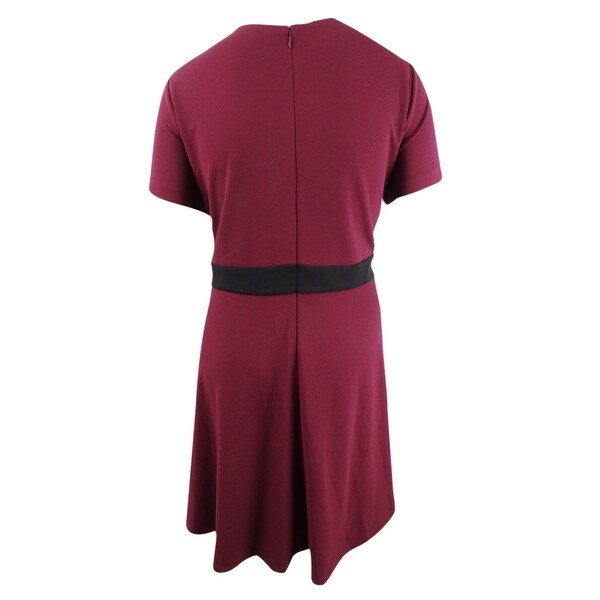 burgundy flare dress