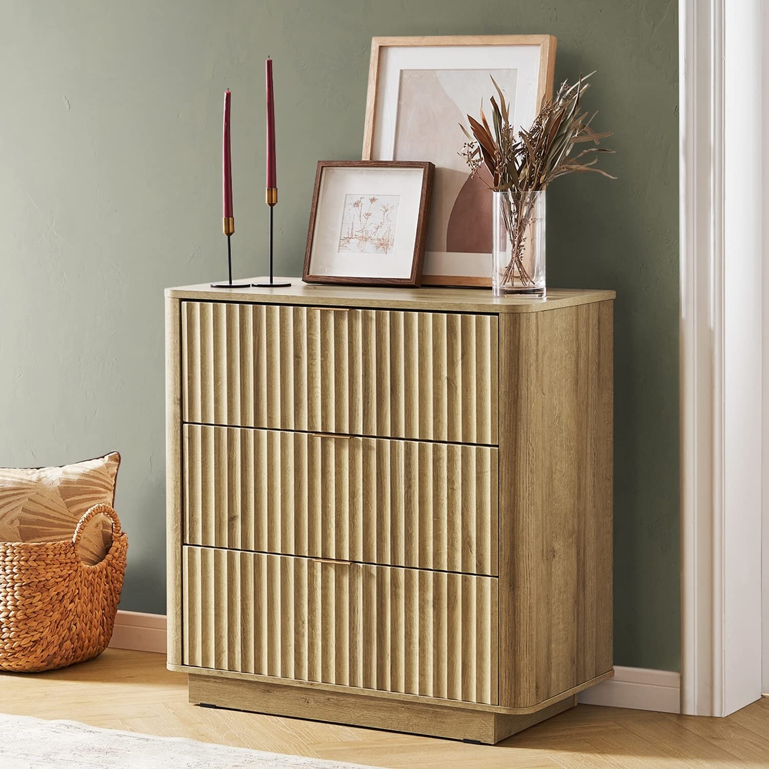 Brooklyn 3-Drawer Dresser, Golden Oak - Overstock - 36308659 Brooklyn 3-Drawer Dresser, Golden Oak - Overstock - 36308659
