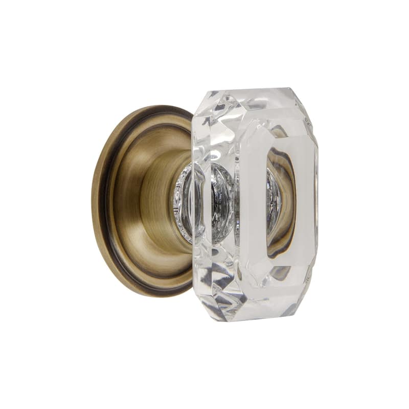 Grandeur BAGU-KNOB-GEO-LG Baguette 1-3/4” Emerald Cut Crystal Cabinet