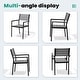 preview thumbnail 10 of 20, 11PC Outdoor Patio Aluminum X-Frame Dining Set Table with Stackable Chairs Umbrella Hole