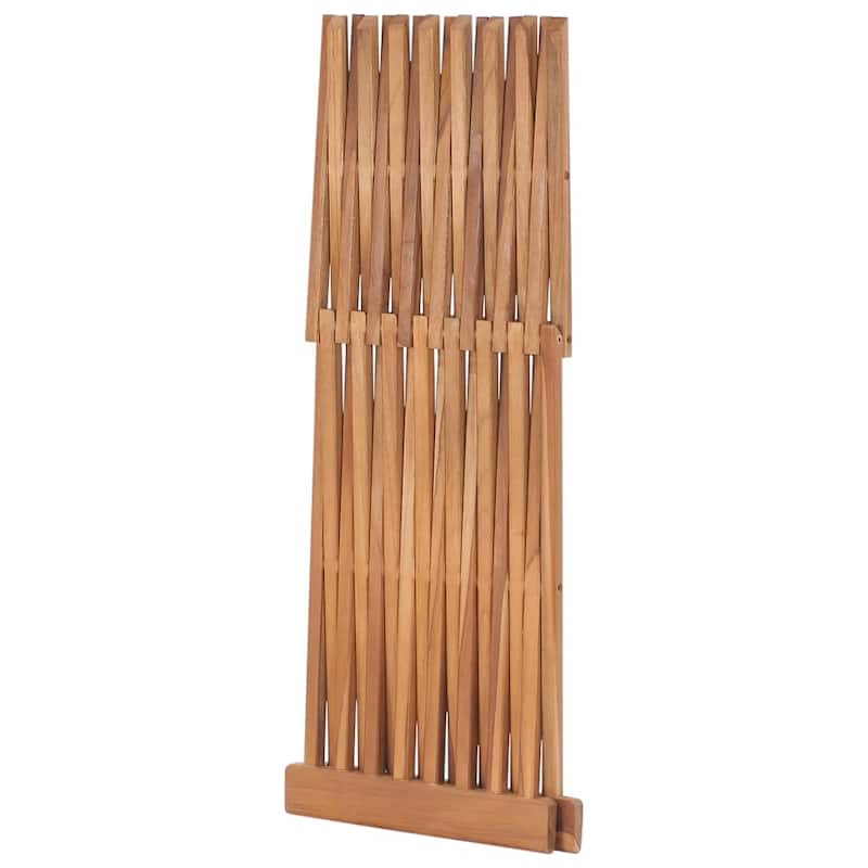 vidaXL Folding Stool 15.7"x12.6"x17.7" Solid Teak Wood - 15.7" x 12.6" x 17.7"