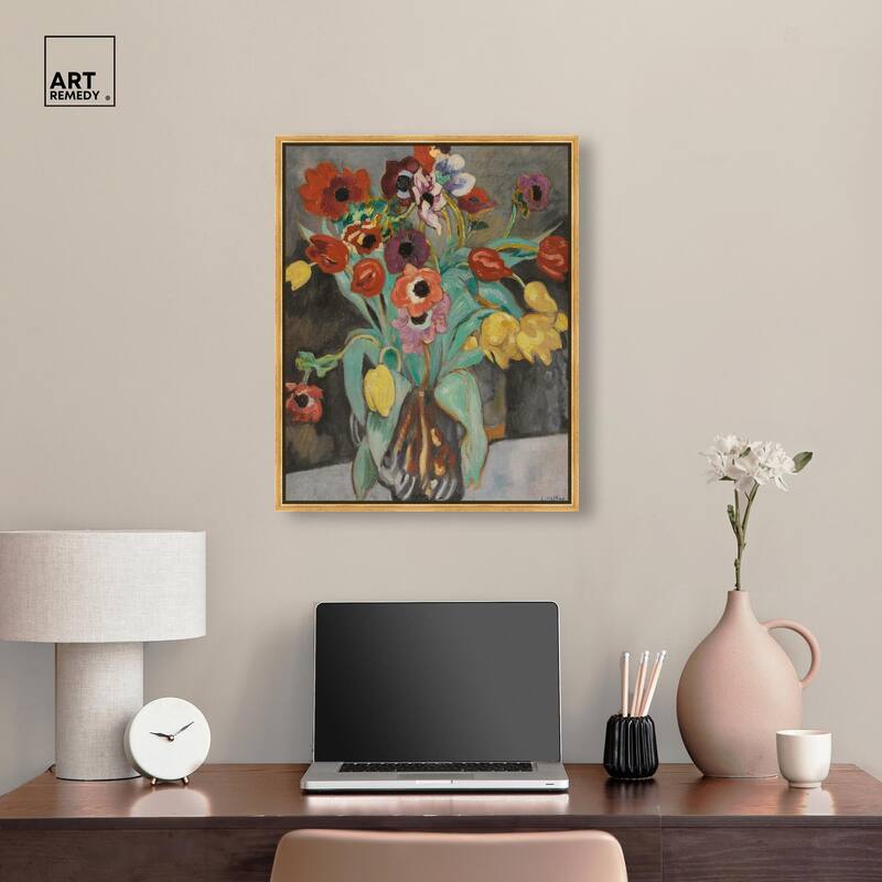 Valtat Anemones Tulipes Canvas by Art Remedy