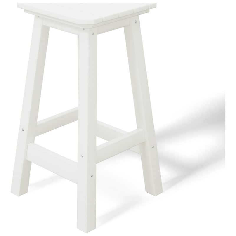 Polytrends Laguna Hdpe All Weather Outdoor Patio 24" Square Counter Stool