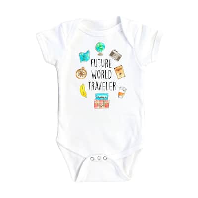 Traveler World - Baby Boy Girl Clothes Infant Bodysuit Funny Cute Newborn