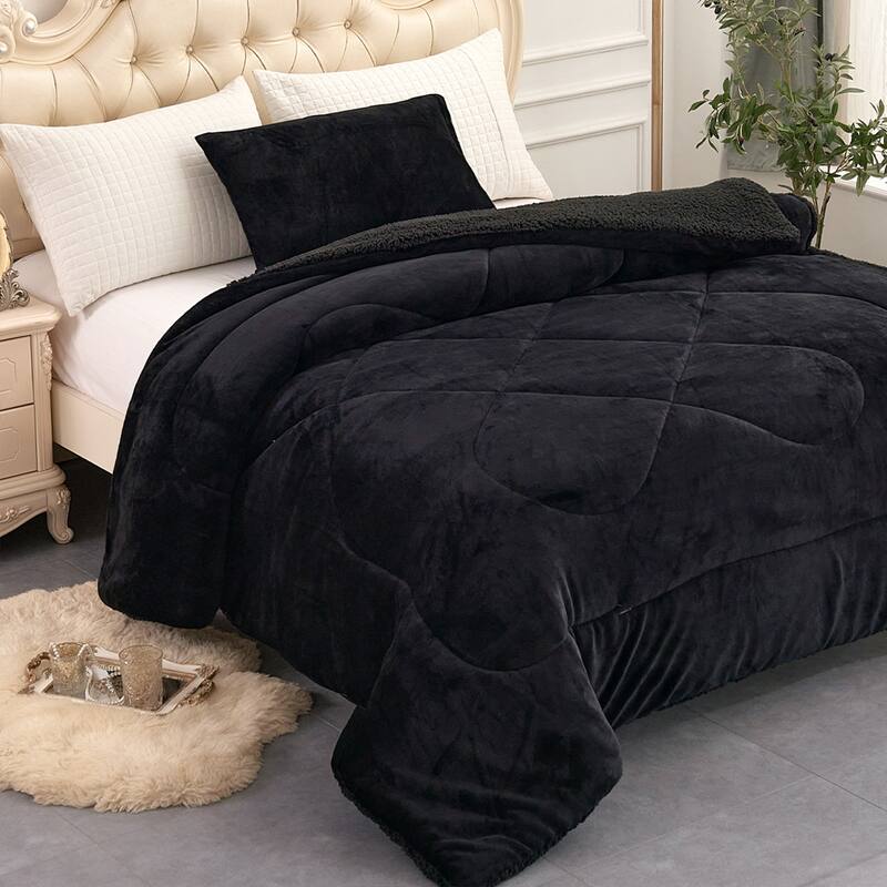 Sherpa Fleece Kids Comforter Set Xmas Gift for Kind