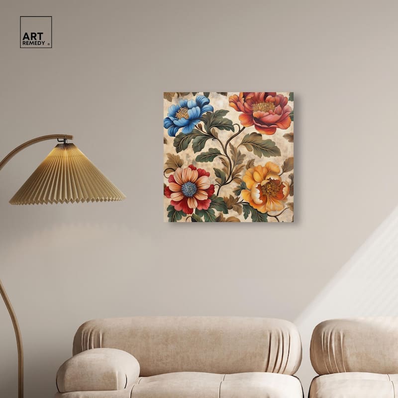 Golden Gardenia III Canvas by Art Remedy, Gallery Wrapped