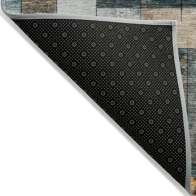 Machine Washable Indoor/ Outdoor Modern Deco Chantille Rug