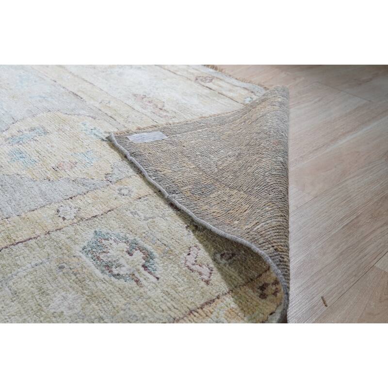 Hand-Knotted Natural Silk Grass Design Rug, 8' x 10', Green Mix Area Rug, Stylish Luxurious Soft Texture for Rooms - L