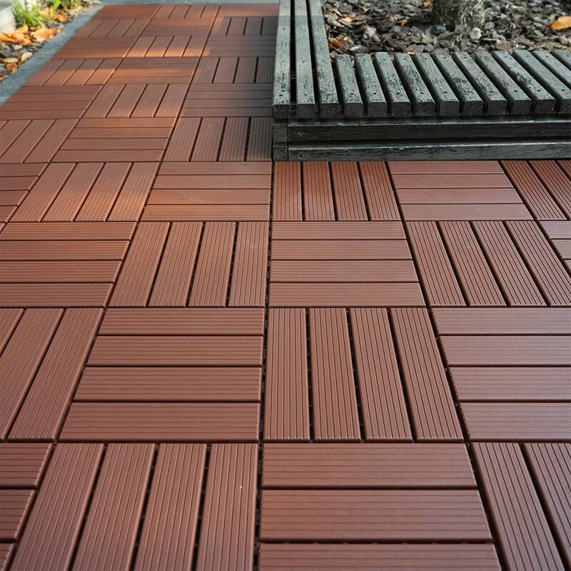 1 ft. x 1 ft. Outdoor Patio Deck Tiles, Garage Floor Tiles(Box of 44)