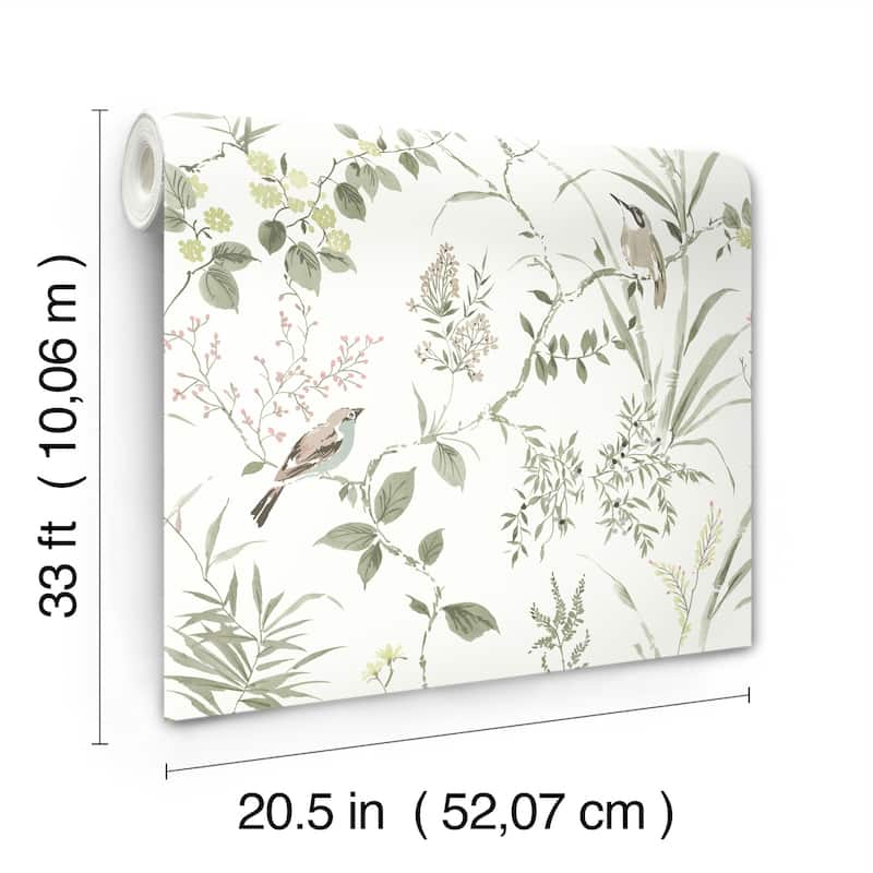 Chesapeake Imperial Garden Moss Botanical Wallpaper