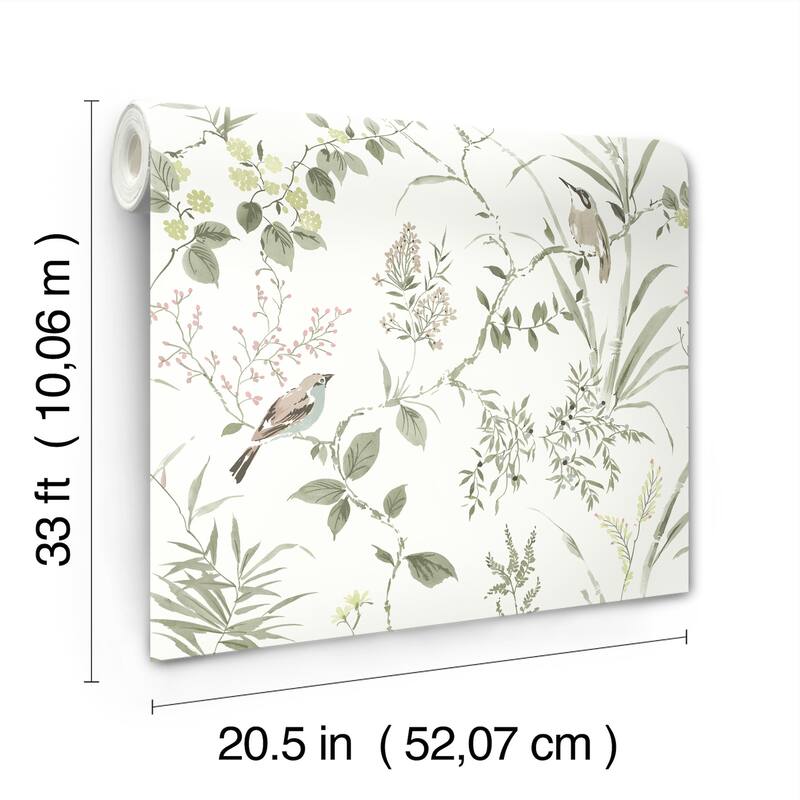 Chesapeake Imperial Garden Moss Botanical Wallpaper