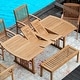 preview thumbnail 29 of 30, Cambridge Casual Caterina 6-Piece Teak Outdoor Extendable Dining Set