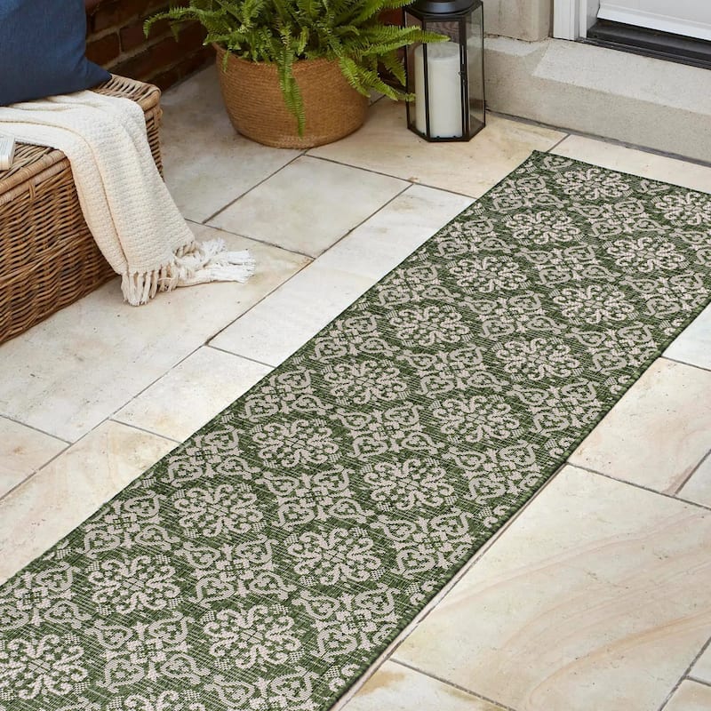 JONATHAN Y Maribel Traditional Mediterranean Tile Design Indoor/Outdoor Area Rug