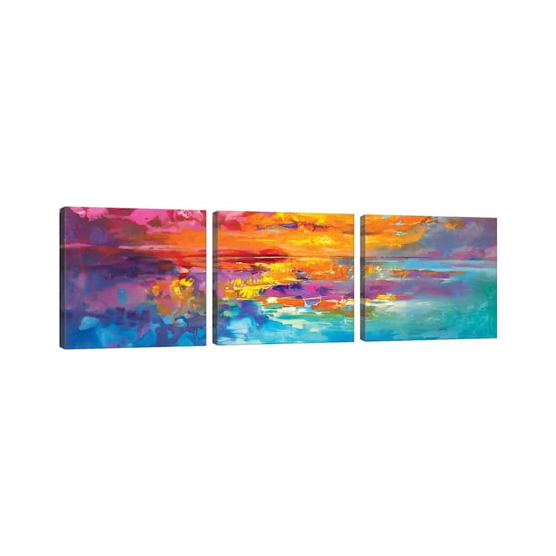 iCanvas "Spectrum Sunrise" by Scott Naismith 3-Piece Canvas Wall Art Set