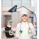 preview thumbnail 4 of 4, DolliBu Ostrich with String Doctor Plush with Scrub Cap and Face Mask - 10.5 inches