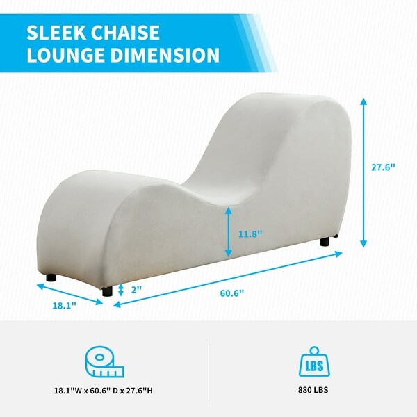 Mixoy Curved Chaise Lounge Yoga Chair for Stretching Relaxing Exercising 60.6 18.1 27.6 On Sale Bed Bath Beyond 38233245