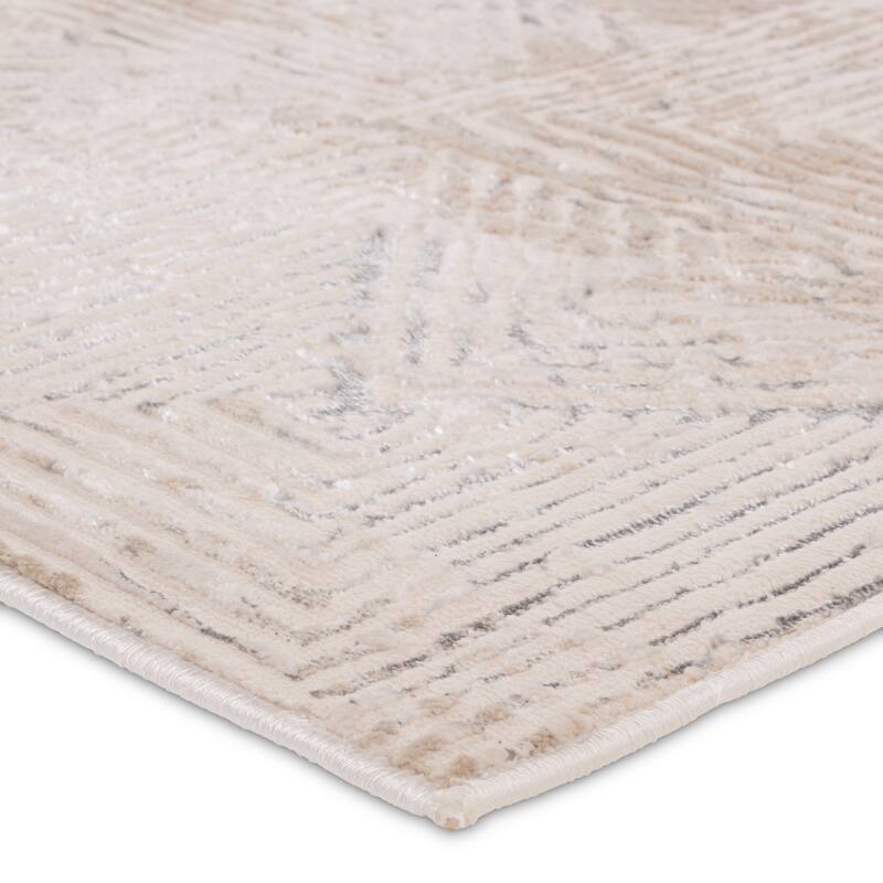 Loxen Geometric Light Gray/Silver Rug