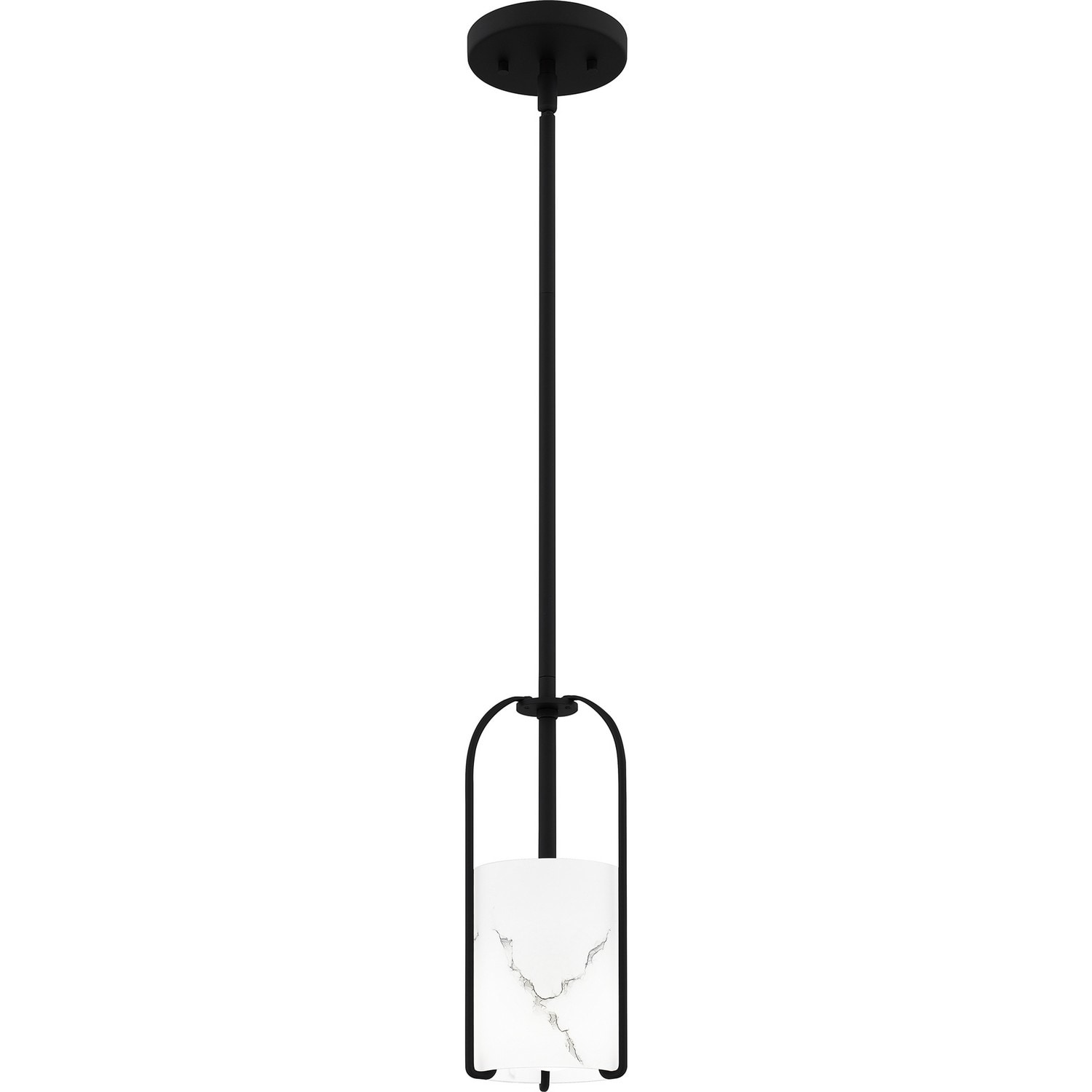 Matte Black One Light Mini Pendant from the Fairbanks Collection