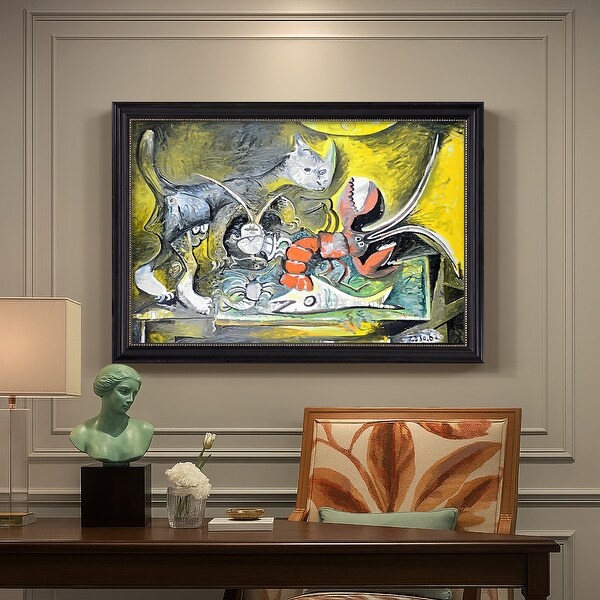 Still Life with Cat and Lobster 1962-Pablo Picasso-Custom Framed