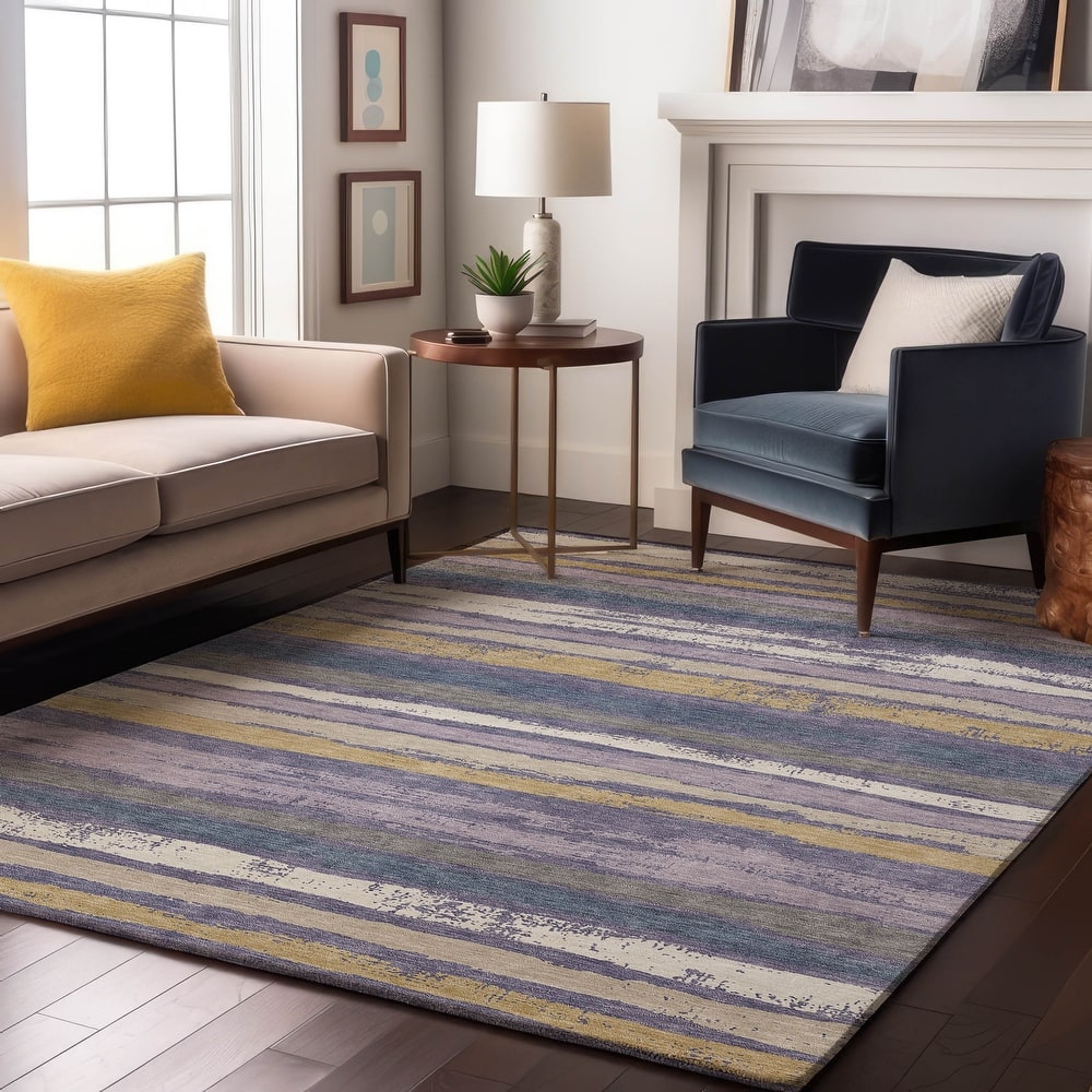 Premium Washable Super Soft Stripe Mayfield Rug