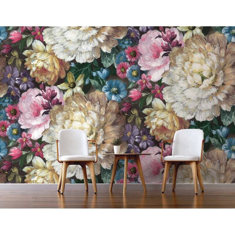 NextWall English Garden Floral Peel and Stick Wall Mural