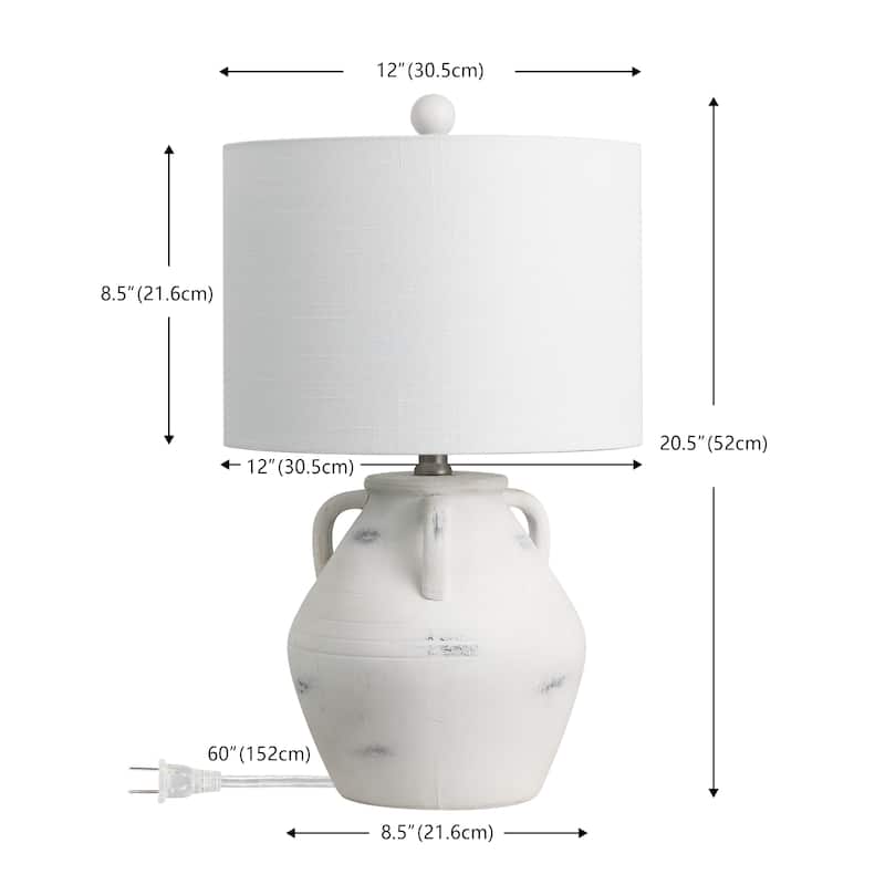 Altea 20.5" Pottery Jar LED Table Lamp(Set of 2), By JONATHAN Y