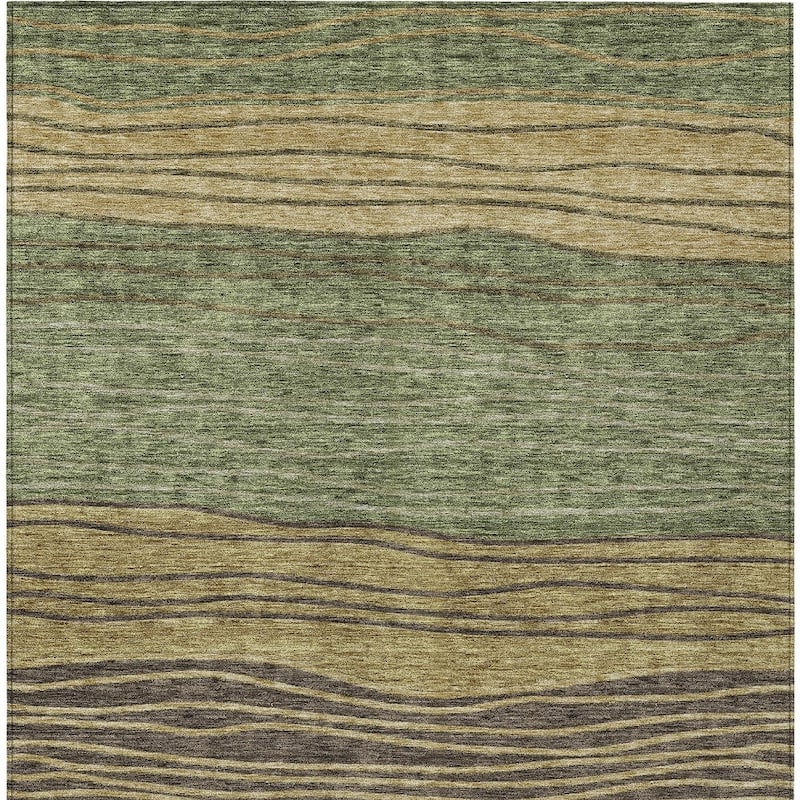 HomeRoots Striped Transitional Rectangle Outdoor Rug