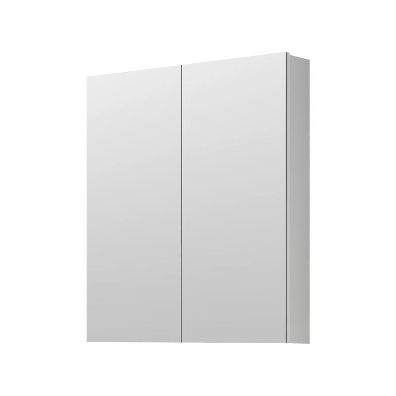 Wall Mounted Bathroom Medicine Cabinet with HD Mirror, Recessed or Surface Mount, Storage for Cosmetics & Personal Care