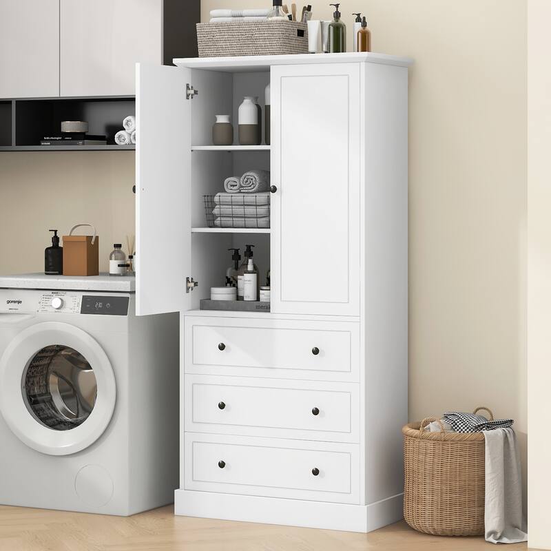 Versatile Freestanding Bathroom Cabinet with Multiple Storage Options