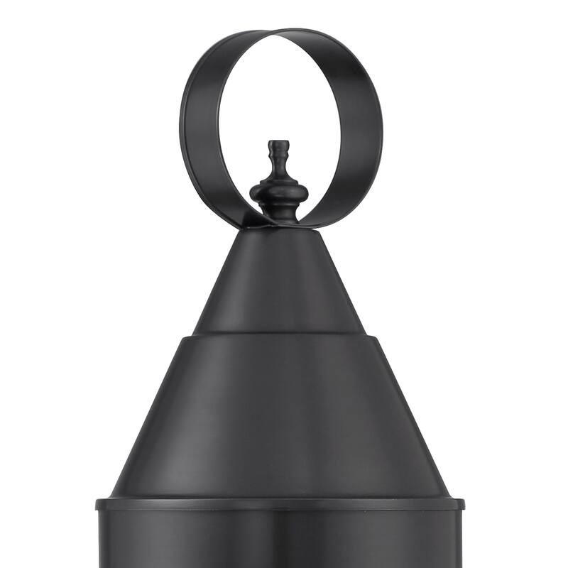 Elk Home Classic Onion Outdoor Post Light - Gun Metal with Seeded Glass