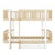 preview thumbnail 22 of 24, Wood Twin over Twin Bunk Bed with Fence Guardrail and a Big Drawer