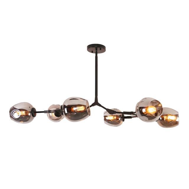 Belladepot Modern Full-angle Adjustable Chandelier with Smoked Glass Shades