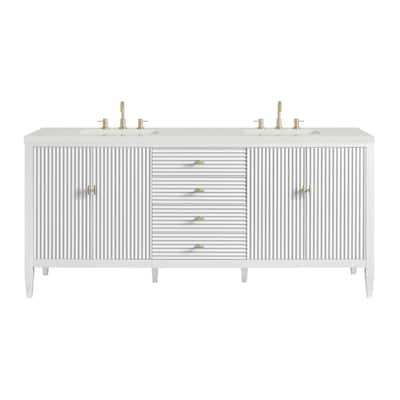 James Martin Vanities 485-V72-3LDL Myrrin 72" Double Basin Wood Vanity